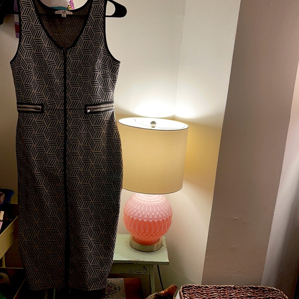 Ya Los Angelos Knee length body-con Zipper Dress